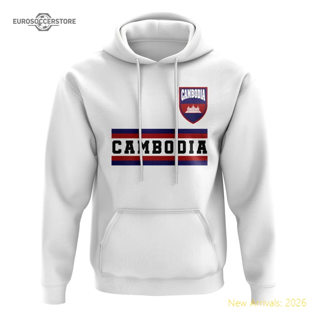 Cambodia Core Football Country Hoody (White)-Vantage Point Soccer
