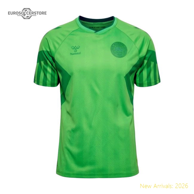 2022-2023 Denmark Home Goalkeeper Shirt (Green) - Kids-Vantage Point Soccer