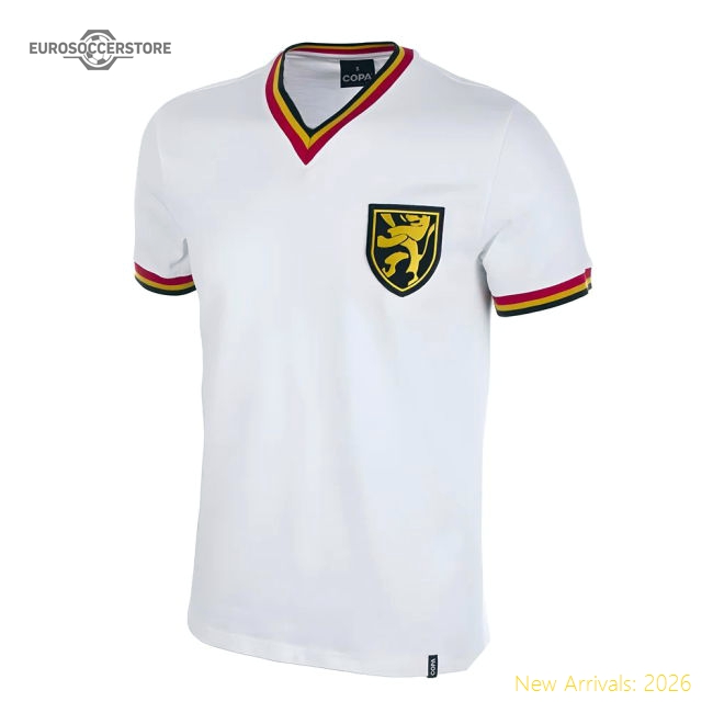 Belgium Away 1970's Short Sleeve Retro Football Shirt-Vantage Point Soccer