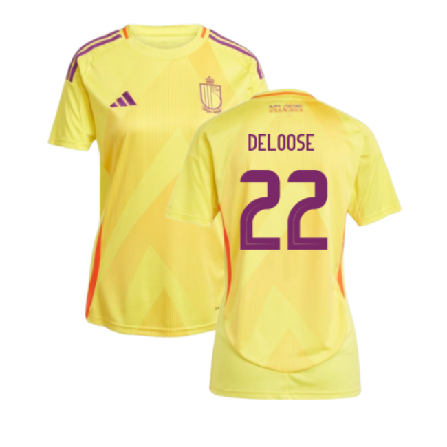 2025-2026 Belgium Womens Team Away Shirt (Ladies) (Deloose 22)-Vantage Point Soccer