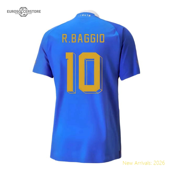 2022-2023 Italy Home Jersey Authentic with Packaging (R.BAGGIO 10)-Vantage Point Soccer