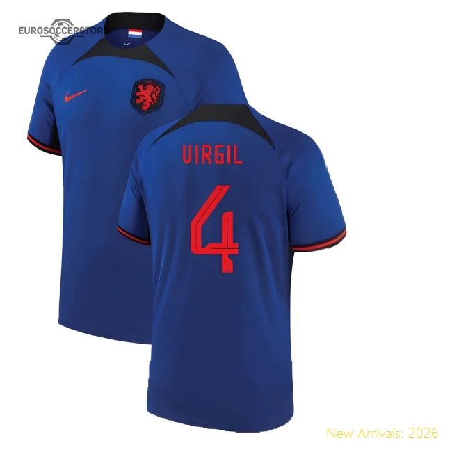 2022-2023 Holland Away Shirt (VIRGIL 4)-Football Jersey Hub