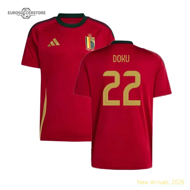2024-2025 Belgium Home Fan Shirt (Doku 22)-Vantage Point Soccer