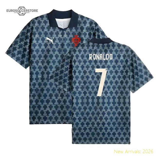 2025-2026 Portugal ftblNRGY+ Retro Jersey (Persian Blue) (Ronaldo 7)-Vantage Point Soccer