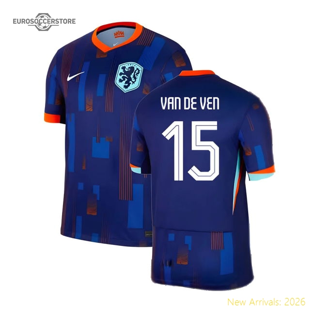 2024-2025 Netherlands Away Shirt (Van De Ven 15)-Football Jersey Hub