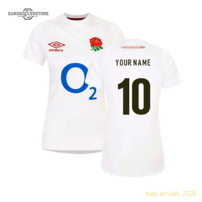 2023-2024 England Rugby Home Replica Shirt (Womens) (Your Name)-Vantage Point Soccer