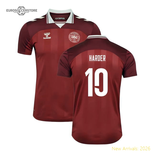 2025-2026 Denmark Womens Team Home Shirt (Unisex) (Harder 10)-Vantage Point Soccer
