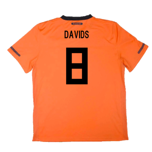 Holland 2010-11 Home Shirt ((Excellent) S) (Davids 8)-Football Jersey Hub