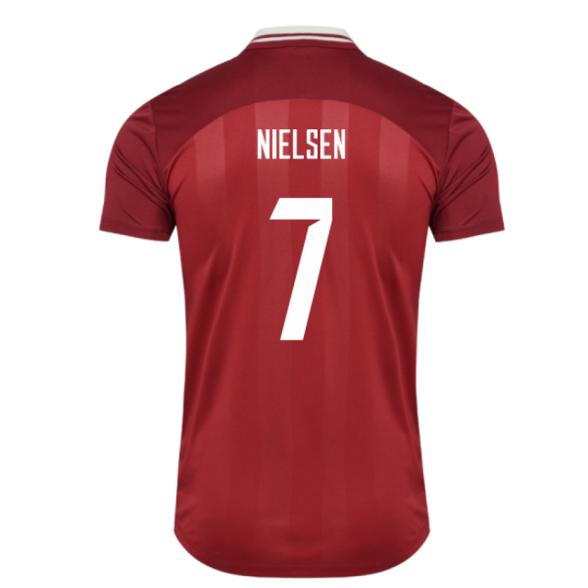 2025-2026 Denmark Womens Team Home Shirt (Ladies) (Nielsen 7)-Vantage Point Soccer