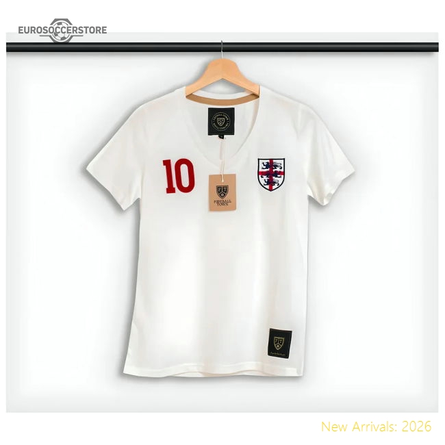 England The Lions Cross 10 Retro Shirt (Womens)-Vantage Point Soccer