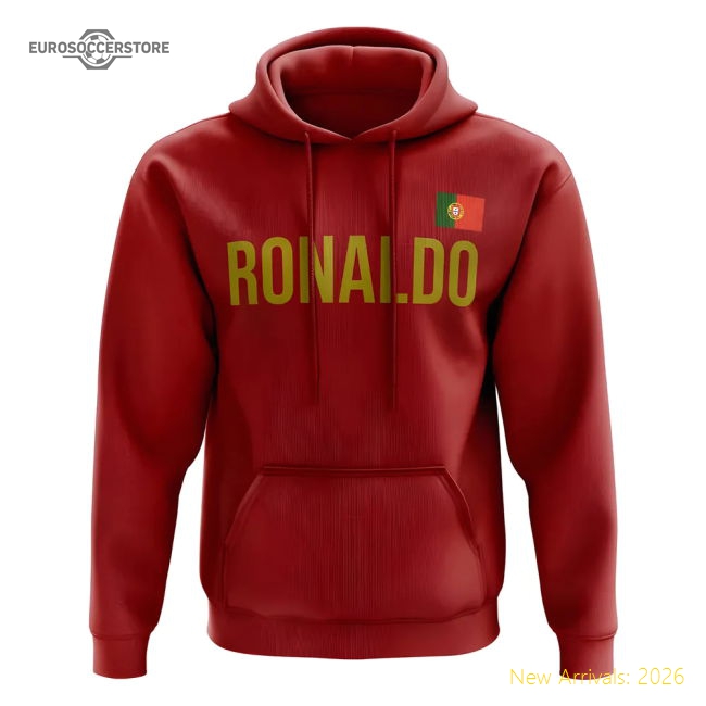 Cristiano Ronaldo Portugal Name Hoody (Red)-Vantage Point Soccer