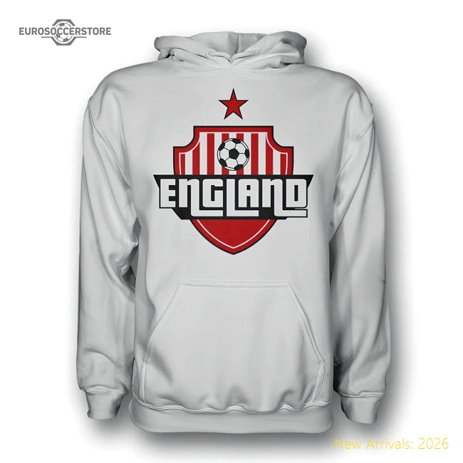 England Country Logo Hoody (white) - Kids-Vantage Point Soccer