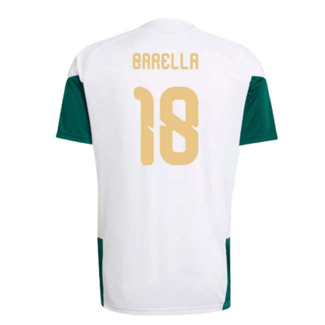 2026-2027 Italy Training Jersey (White) (Barella 18)-Vantage Point Soccer