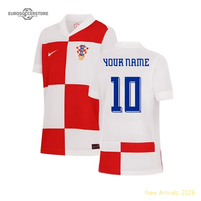 2024-2025 Croatia Home Shirt (Kids) (Your Name)-Vantage Point Soccer