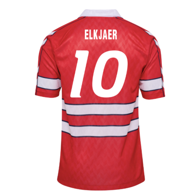 1988 Denmark Home Retro Shirt (Elkjaer 10)-Vantage Point Soccer