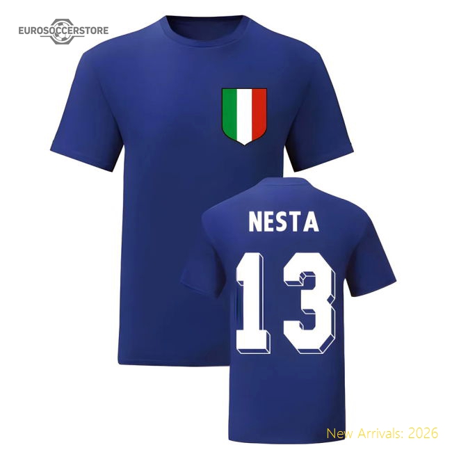 Alessandro Nesta Italy National Hero Tee\'s (Blue)-Vantage Point Soccer