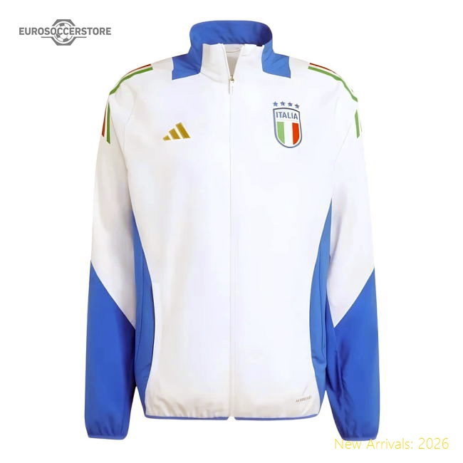 2024-2025 Italy Presentation Jacket (White)-Vantage Point Soccer