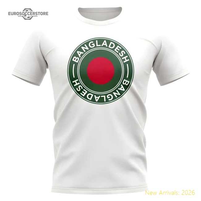 Bangladesh Football Badge T-Shirt (White)-Vantage Point Soccer