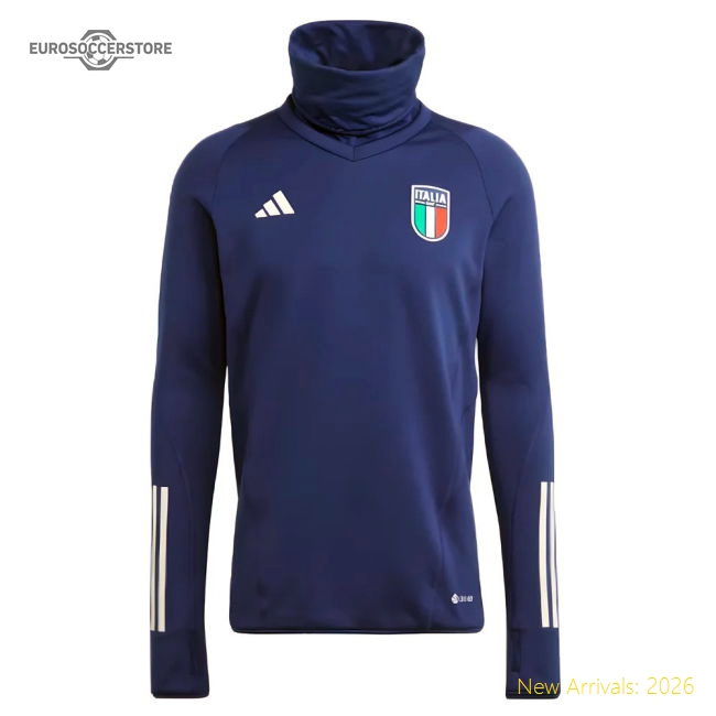 2023-2024 Italy Pro Tiro Warm Top (Dark Blue)-Vantage Point Soccer