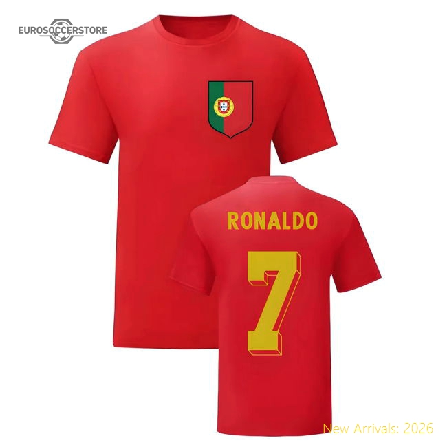Cristiano Ronaldo Portugal National Hero Tee (Red)-Vantage Point Soccer