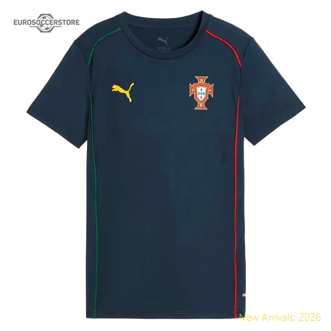 2025-2026 Portugal Casuals Tee (Persian Blue) - Kids-Vantage Point Soccer
