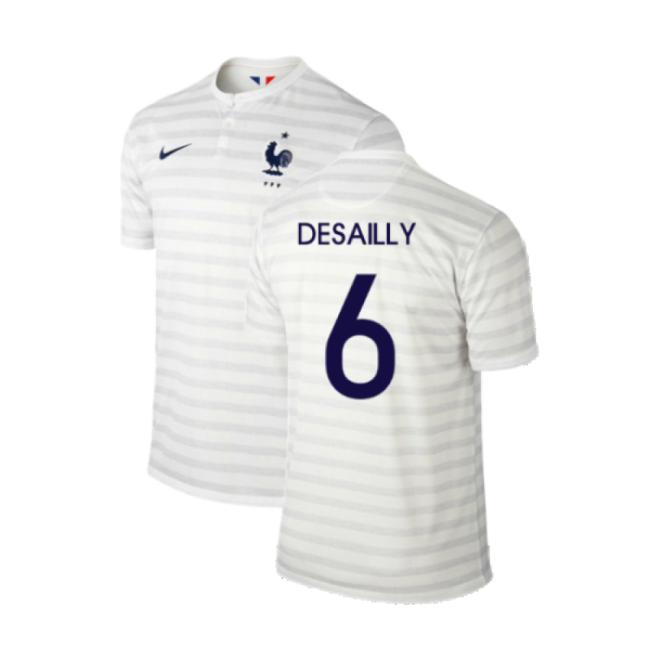 France 2014-15 Away Shirt ((Excellent) M) (Desailly 6)-Vantage Point Soccer