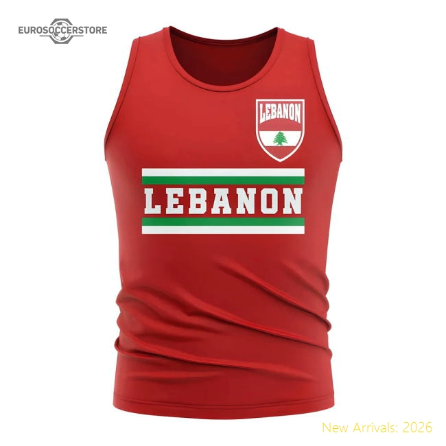 Lebanon Core Football Country Sleeveless Tee (Red)-Vantage Point Soccer