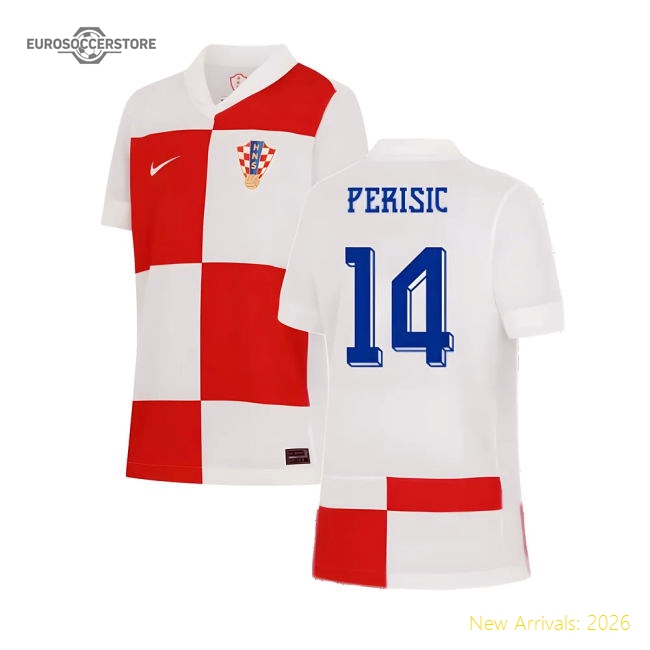 2024-2025 Croatia Home Shirt (Kids) (Perisic 14)-Vantage Point Soccer