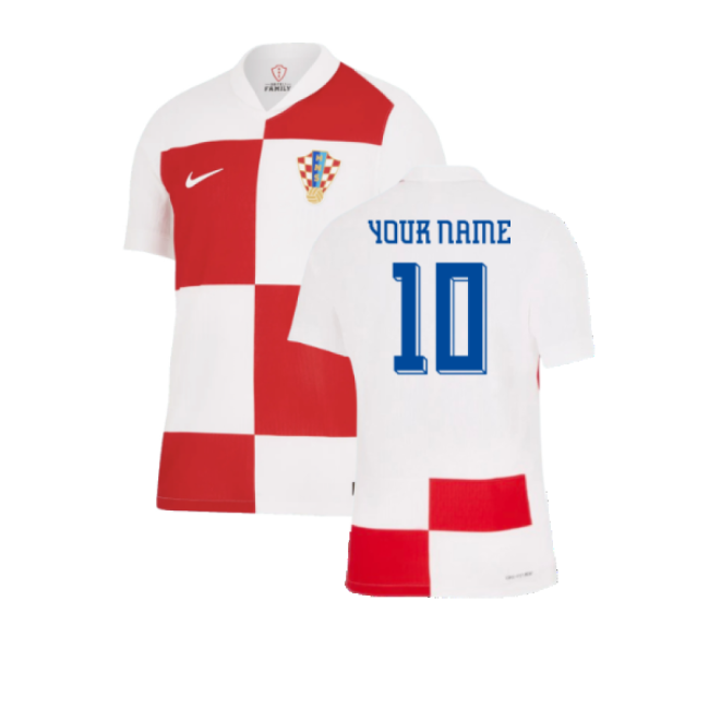 2024-2025 Croatia Home Dri-Fit ADV Authentic Shirt (Your Name)-Vantage Point Soccer