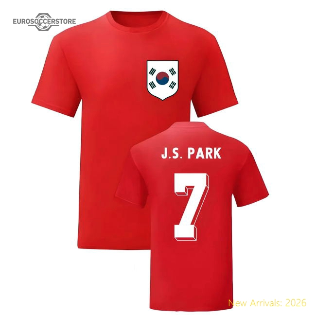 Park Ji-Sung South Korea National Hero Tee (Red)-The Soccer Shirt Hub