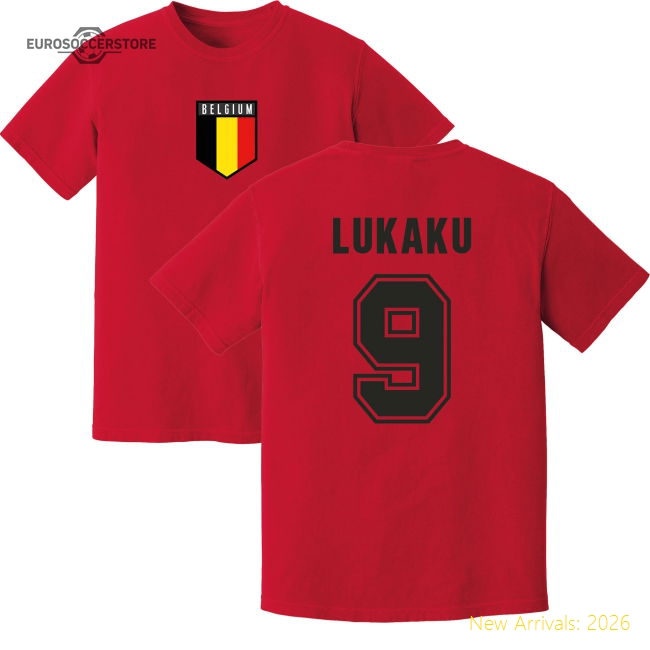 Lukaku Belgium Training Jersey (Red)-Vantage Point Soccer