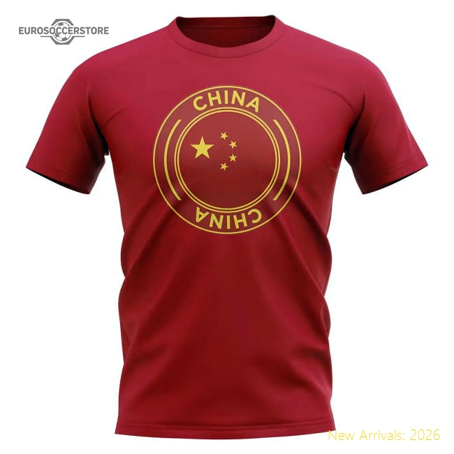 China Football Badge T-Shirt (Red)-Vantage Point Soccer