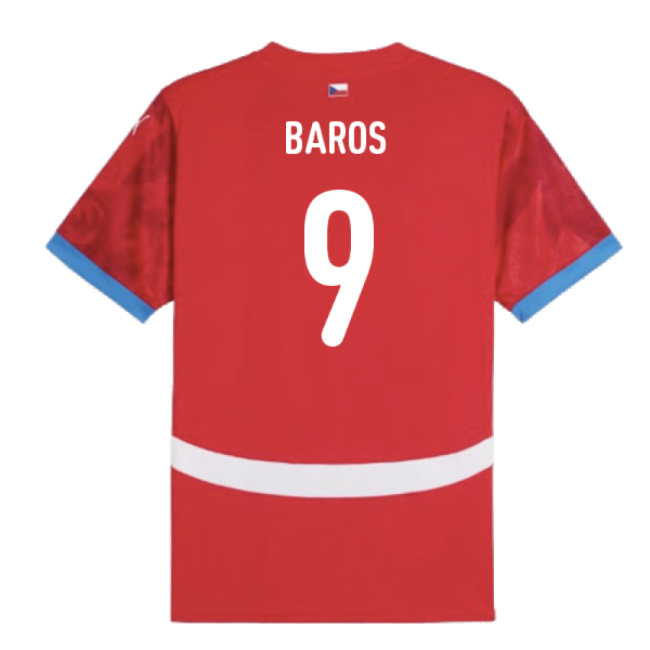 2024-2025 Czech Republic Home Shirt (Baros 9)-Vantage Point Soccer