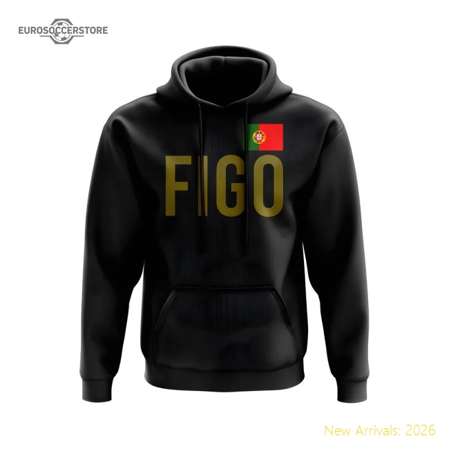 Luis Figo Portugal Name Hoody (Black)-Vantage Point Soccer