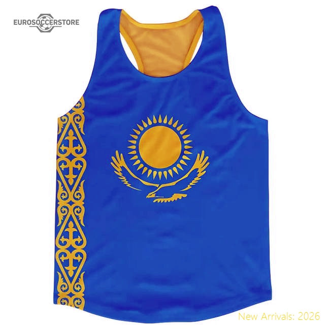 Kazakhstan Flag Running Vest-Football Shirts Shop