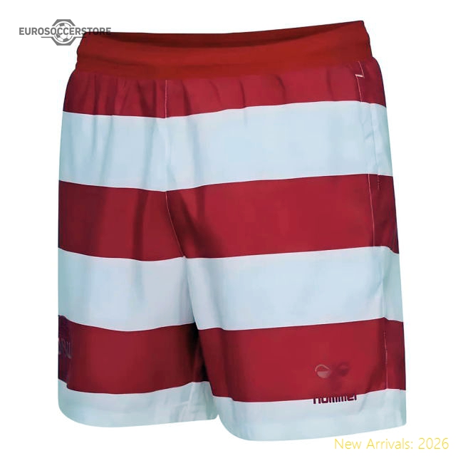 2024-2025 Denmark Pattern Swim Shorts (Red)-Vantage Point Soccer