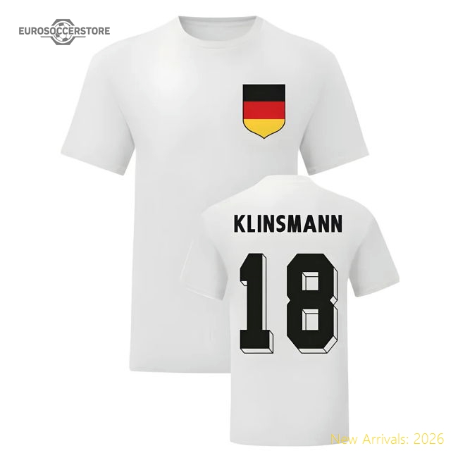 Jurgen Klinsmann Germany National Hero Tee\'s (White)-Vantage Point Soccer