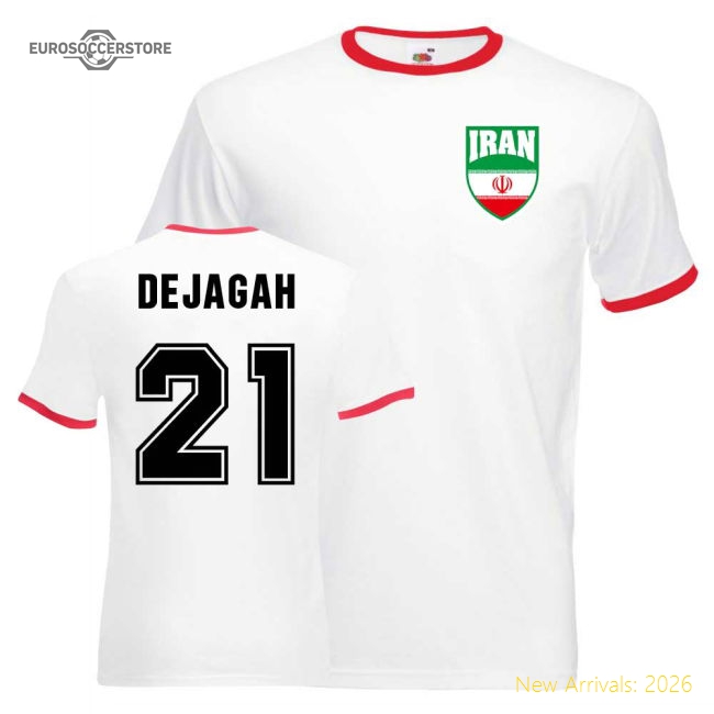 Ashkan Dejagah Iran Ringer Tee (white-red)-Vantage Point Soccer