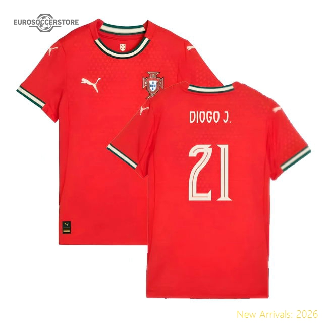 2025-2026 Portugal Home Shirt (Ladies) (Diogo J. 21)-Vantage Point Soccer