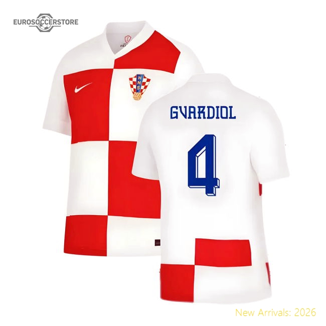 2024-2025 Croatia Home Shirt (Gvardiol 4)-Vantage Point Soccer