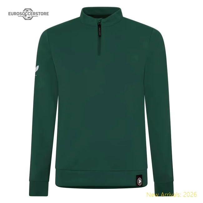 Ireland Essentials Classic 1/4 Zip Top (Green) 2025-2026 Zip Top #4 Jersey For True-PitchVibe Kits