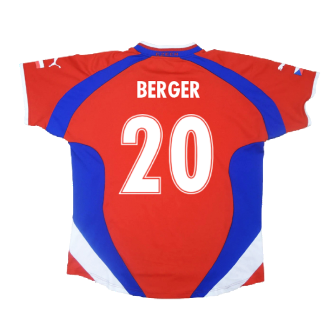 Czech Republic 2000-02 Home Shirt ((Very Good) XL) (Berger 20)-Vantage Point Soccer