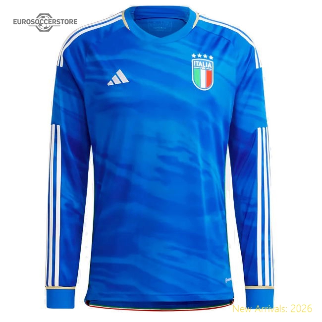 2023-2024 Italy Home Long Sleeve Shirt-Vantage Point Soccer