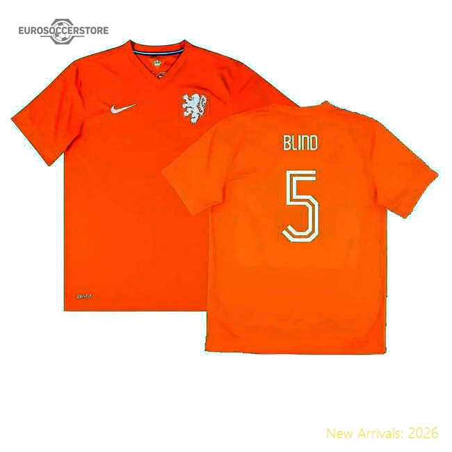 Holland 2014-15 Home Shirt (Good) (Blind 5)-Football Jersey Hub