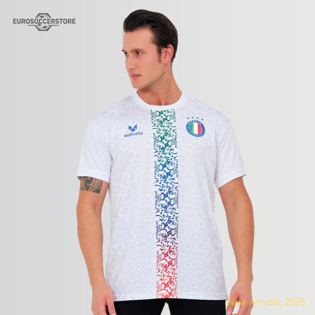 Italy Legacy Football Jersey White (Wolvate) Adult Short Sleeve-Vantage Point Soccer