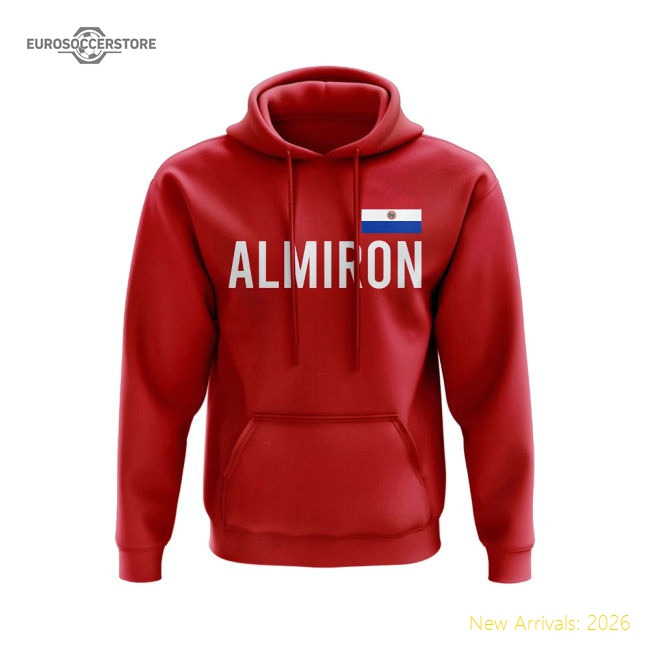 Miguel Almiron Paraguay Name Hoody (Red)-PitchVibe Kits