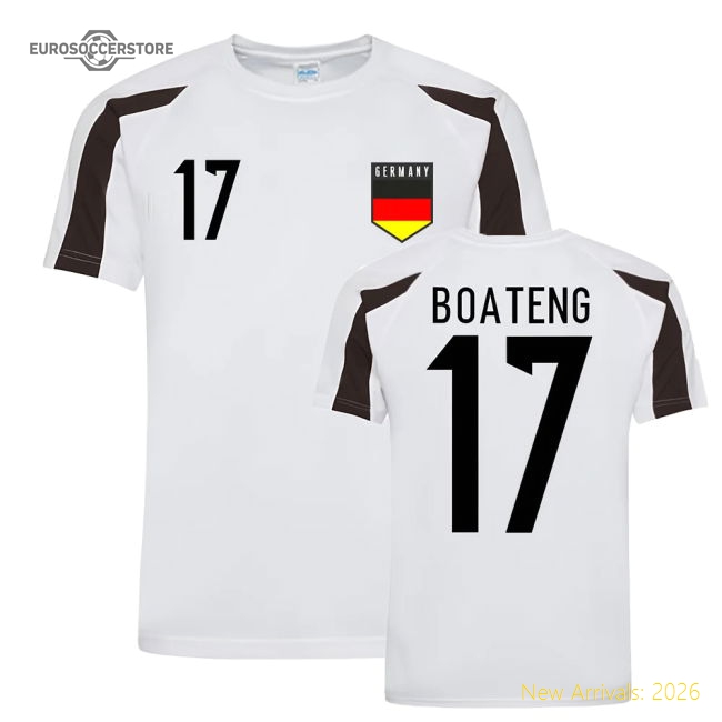Jerome Boateng Germany Sports Training Jersey (White-Black)-Vantage Point Soccer