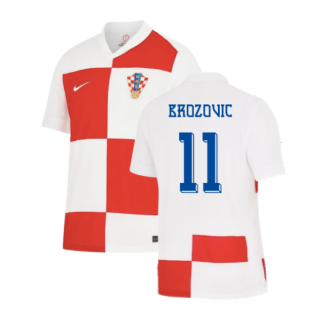 2024-2025 Croatia Home Shirt (Brozovic 11)-Vantage Point Soccer