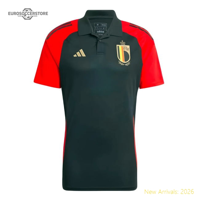 2024-2025 Belgium Polo Shirt (Black)-Vantage Point Soccer