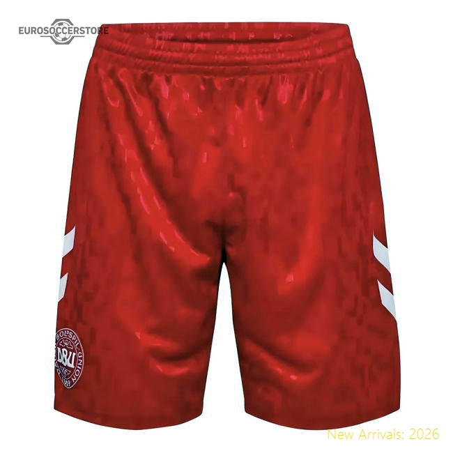 2024-2025 Denmark Away Shorts (Red)-Vantage Point Soccer